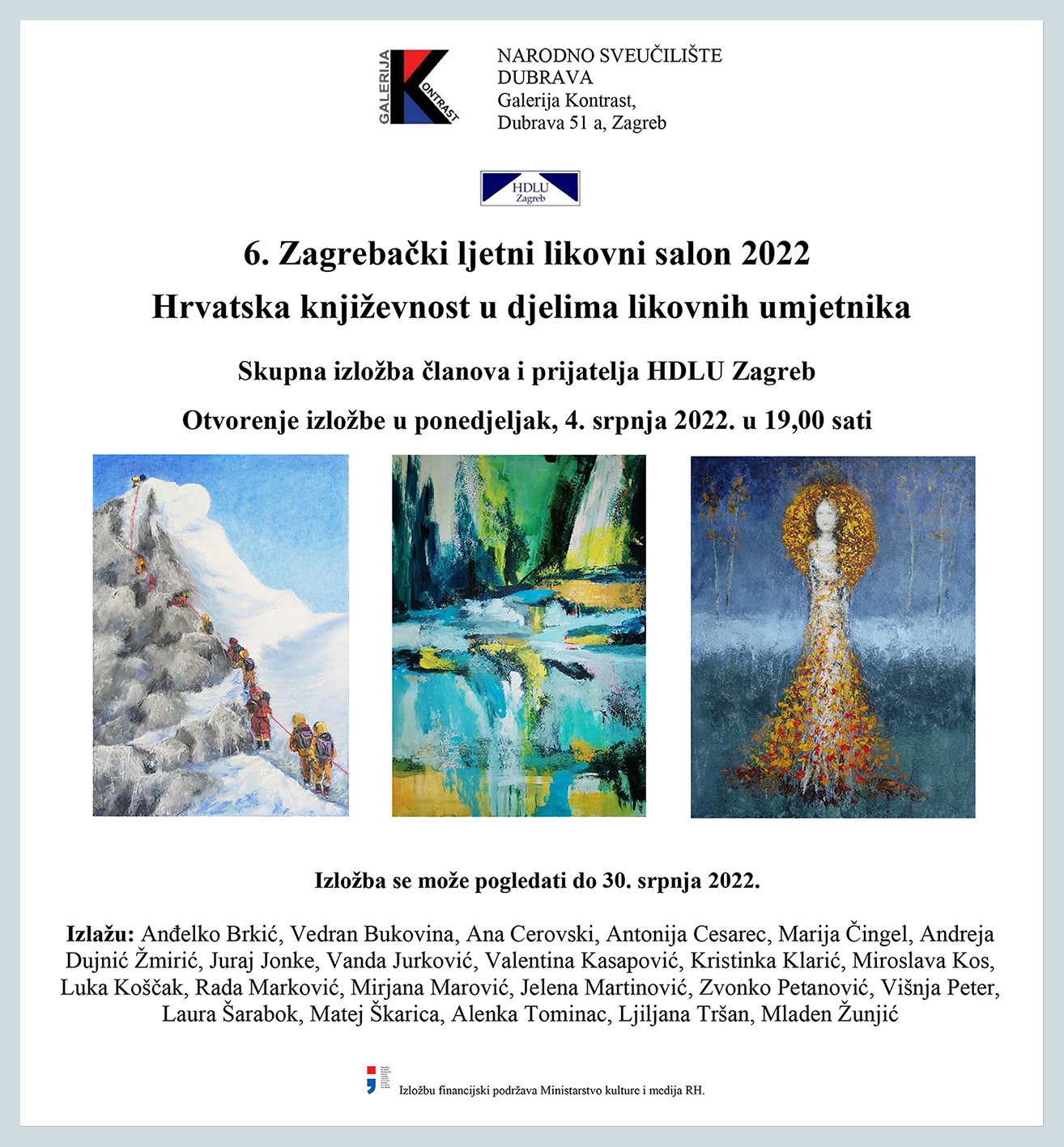 0251 6. Zagrebacki ljetni likovni salon 2022   pozivnica